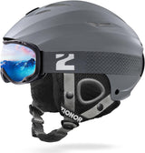 ZIONOR Ski Helmet and Ski Goggles Set, Lagopus H1 Snowboard Helmet with Goggles for Men Women Adults - Shockproof/Windproof Protective Gear for Skiing, Snowboarding, Snowmobile